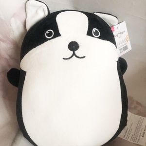 Plush doll hug pillow French bulldog black and white cute squish doll cu…